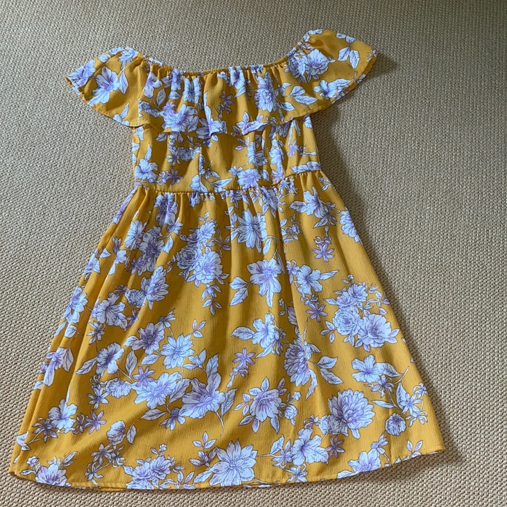 Orange xhiliration dress with flowers